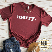 Load image into Gallery viewer, Merry, Christmas Shirts, Christmas Shirts, Christmas Shirts For Women, Christmas Tshirt, Graphic Tee
