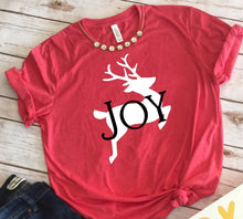 Load image into Gallery viewer, Joy Reindeer Shirt, Christmas Shirts, Christmas Shirts For Women, Family Christmas, Christmas Tshirt, Graphic Tee
