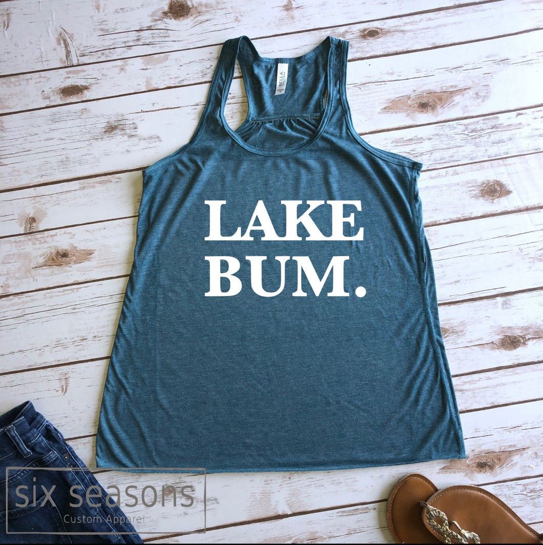 Lake Bum Womens Tank Top, Bella Canvas Flowy Tank, Lake Life Tanks