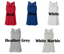 Load image into Gallery viewer, Party in the USA Tank Top, Womens 4th Of July Tank, Bella Canvas Womens Racerback Tank
