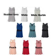 Load image into Gallery viewer, Eat Sleep Beach Repeat Tank Top, Bella Canvas Flowy Tank Top, Vacation Tanks, Beach Tanks
