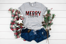 Load image into Gallery viewer, Merry Christmas Buffalo Plaid, Christmas Shirts, Christmas Shirts for women, Family Christmas
