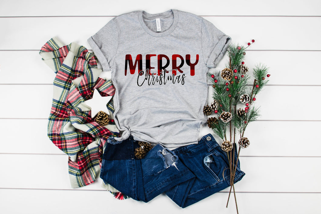 Merry Christmas Buffalo Plaid, Christmas Shirts, Christmas Shirts for women, Family Christmas