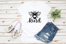 Load image into Gallery viewer, Bee Kind | Be Kind Shirt | Mom LIfe | Mom Tee | Graphic Tee | Kindness Matters | Be Nice | Honey Bee Shirt
