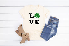 Load image into Gallery viewer, Love Shamrock Shirt, St Patricks Day Shirt Women, Womens Graphic Tees
