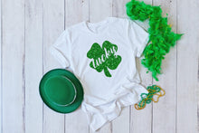 Load image into Gallery viewer, Glitter Lucky Shamrock Shirt
