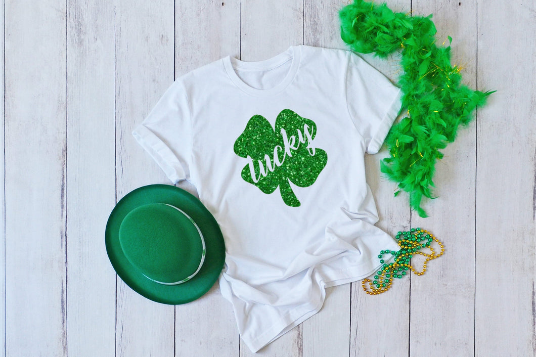 Glitter Lucky Shamrock Shirt