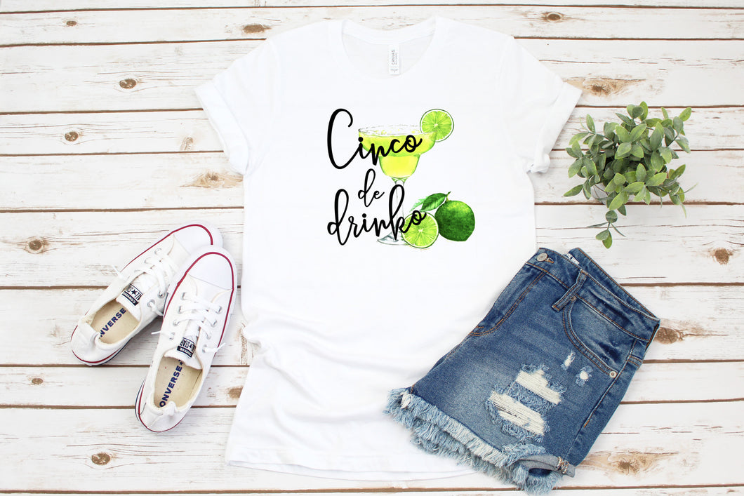 Cinco De Drinko T Shirt, Womens Cinco De Mayo Graphic Tee, Cinco De Drinko Tank