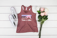 Load image into Gallery viewer, Take A Hike Tank Top, Outdorsy Tank, Ladies Graphic Tee, Hiking
