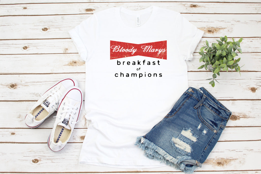 Bloody Marys T-shirt, Womens Graphic Tee, Breakfast Of Champion, Womens Graphic Tees, Day Drinking,