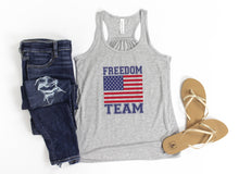 Load image into Gallery viewer, Freedom Team Tank Top, 4th Of July Graphic Tee, Freedom, Independence Day
