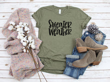 Load image into Gallery viewer, Sweater Weather Shirt, Fall TShirt, Winter Tee, Graphic Tee
