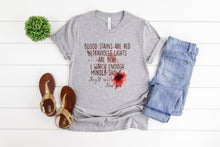 Load image into Gallery viewer, Crime Show Addict, Blood Stains are Red, Funny Womens Graphic Tee, Binge Worthy, Murder Shows

