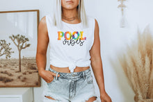 Load image into Gallery viewer, Tie Dye Pool Vibes Tank Top Available and Muscle Tank And Racer Back, Pool, Summertime, Summer Tank Top
