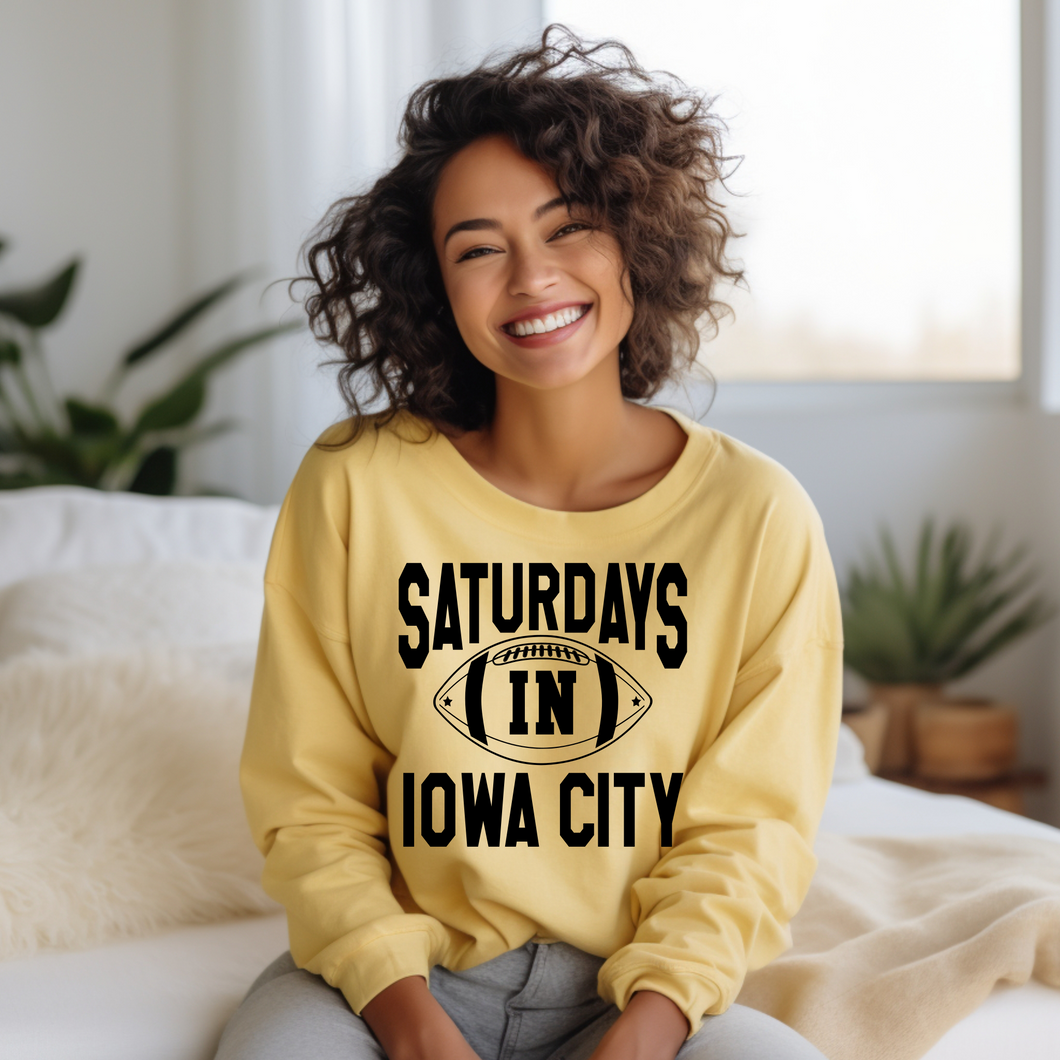 Saturdays in Iowa City Comfort Colors Crew